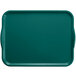 A teal Cambro rectangular tray with handles.