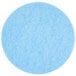 A blue Scrubble floor pad with a circle in the middle.