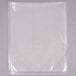A clear plastic bag with a white background.