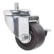 A Beverage-Air black and metal stem caster with brake.