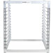 A Channel aluminum sheet pan rack with 13 shelves.
