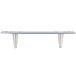 A Master-Bilt metal shelf with two legs.