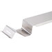 A stainless steel strip with a metal clip for a Master-Bilt ice cream freezer lid.
