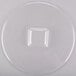 A clear plastic square cover with a square edge.