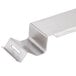 A stainless steel bracket with a metal handle for a Master-Bilt lid lock.