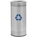 Commercial Zone 78182999 Precision 25 Gallon Imprinted Stainless Steel Trash Receptacle with Recycler Lid and Decals