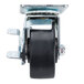 A Beverage-Air black metal plate caster wheel.