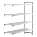 A white shelf with four shelves.