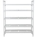 A white metal Camshelving® Premium unit with 5 shelves.