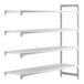 A white rectangular Camshelving® add on unit with vented shelves.