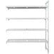 A white metal Camshelving Premium Add On unit with four shelves.