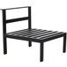 A black BFM Seating aluminum armless chair with a cushion.