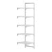 A white Cambro camshelving premium add on unit with shelves.