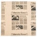 American Metalcraft newspaper deli wrap paper with a black newspaper print headline.