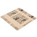 American Metalcraft natural newspaper deli wrap paper with newspaper print.