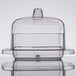 A clear plastic container with a clear lid.
