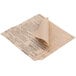 An American Metalcraft natural brown paper bag with a newspaper print on it.