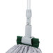 A Unger SmartColor microfiber mop with a green handle.
