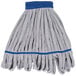 A Unger SmartColor microfiber mop kit with a grey mop and blue trim.