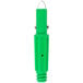 A green plastic Unger SmartColor mop handle with a metal cone adapter.