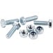 A set of four nuts and bolts for a National Public Seating Dolly Extension Kit.