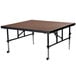 A National Public Seating Transfix adjustable hardboard stage on wheels.