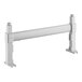 A white metal Cambro Camshelving® dunnage stand with two legs.