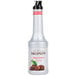 A Monin 1 liter bottle of Black Cherry Fruit Puree.