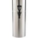 A silver stainless steel Grindmaster iced tea dispenser with a black spigot.