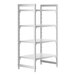 A white Camshelving Premium stationary unit with four shelves.