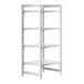 A white Camshelving® Premium stationary unit with four shelves.