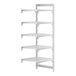 A white Cambro Camshelving® Premium add on unit with shelves.