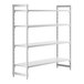 A white Camshelving® Premium stationary unit with four shelves.
