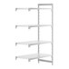 A white shelf with four shelves.