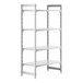 A white Camshelving Premium stationary unit with four shelves.