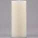 A case of 4 white cylindrical wax pillar candles.