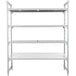 A white metal Cambro Camshelving Premium stationary unit with shelves.