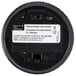 A black plastic container with a white label for Sterno Flameless Wax Filled Glass Lamps.