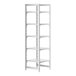 A white Cambro Camshelving® Premium stationary starter unit with four shelves.