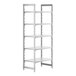 A white Cambro Camshelving Premium stationary starter unit with 4 shelves.