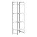 A white plastic Cambro Camshelving® Premium starter unit with 3 vented and 1 solid shelf.