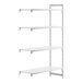 A white shelf with four shelves.