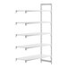 A white rectangular Cambro Camshelving® Premium add on unit with shelves.