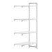 A white rectangular Cambro Premium Camshelving unit with three shelves.