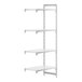 A white Cambro Camshelving® Premium Add On unit with 3 shelves.