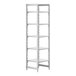A white Cambro Camshelving Premium stationary unit with four shelves.