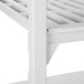 A white Cambro Camshelving® stationary starter unit with vented and solid shelves.