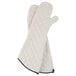 a pair of white oven mitts