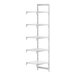 A white Camshelving® Premium stationary add-on shelf with 4 vented shelves and 1 solid shelf.