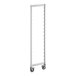 A white rectangular Camshelving® Premium mobile post kit with wheels.